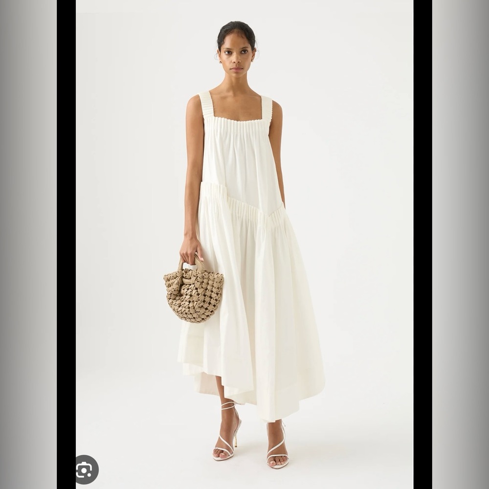 Aje Severine Sleeveless Midi Dress - White NWT